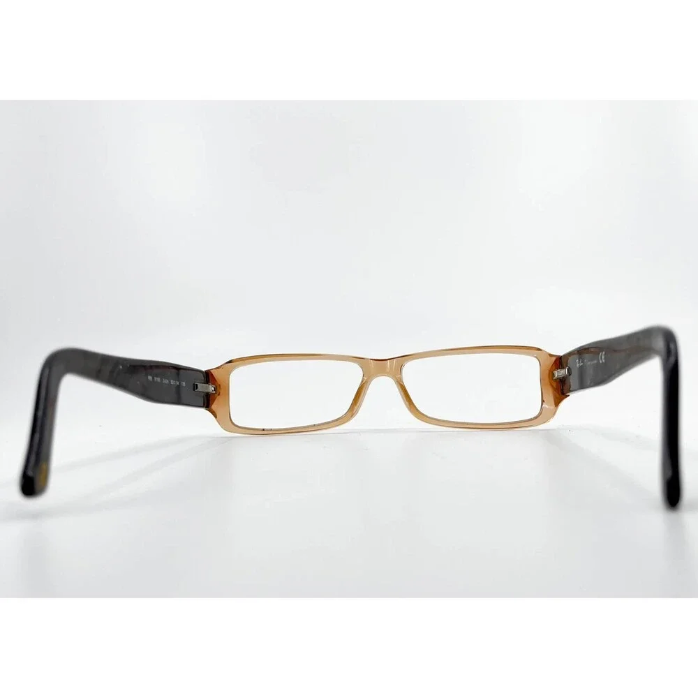 Ray-Ban RB5185 2436 Eyeglasses Frames Rectangular Brown Marble 53-14-135 2029